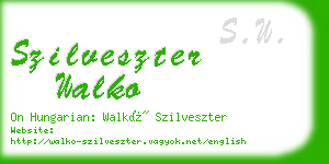 szilveszter walko business card